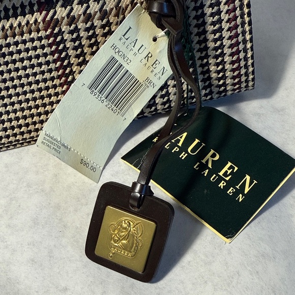 Lauren Ralph Lauren Houndstooth Shoulder Bag - Black and Brown - Picture 2 of 12